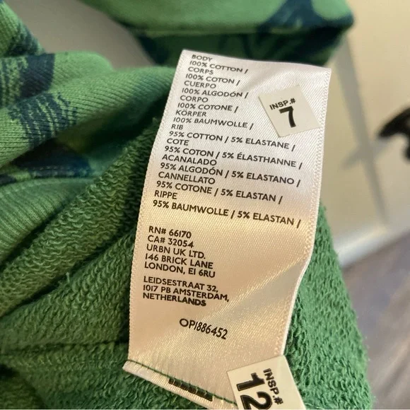 Maeve Sketchy Floral Sweatshirt Women’s 1X Green & Blue Allover Printed Crew - Picture 8 of 8